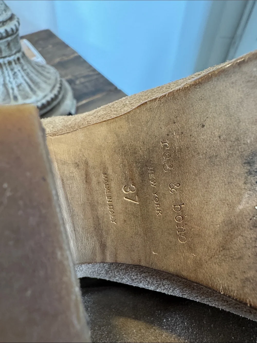 rag & bone Suede Ankle Booties in Taupe Brown - Picture 10 of 10